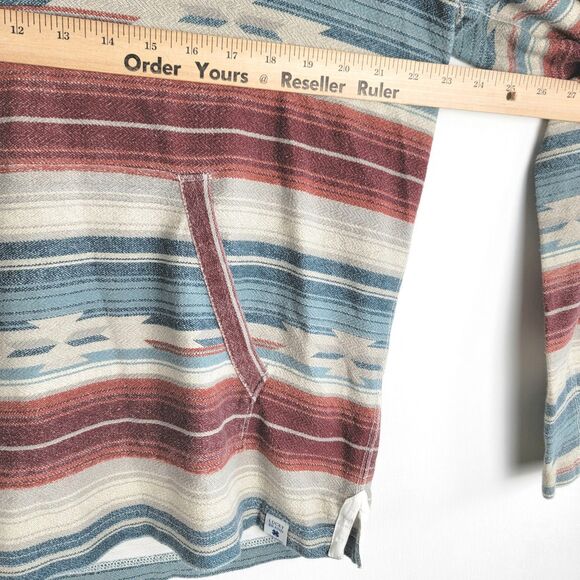 Lucky Brand Men's Size L Woven Jacquard Long Sleeve Aztec Hoodie Sweatshirt - Picture 4 of 10